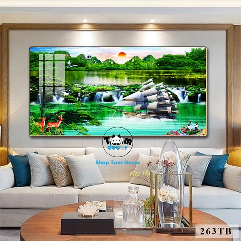 Tranh Tráng Gương Thuận Buồm Xuôi Gió Phong Thuỷ May Mắn Cho Gia Chủ - Mẫu 263TB