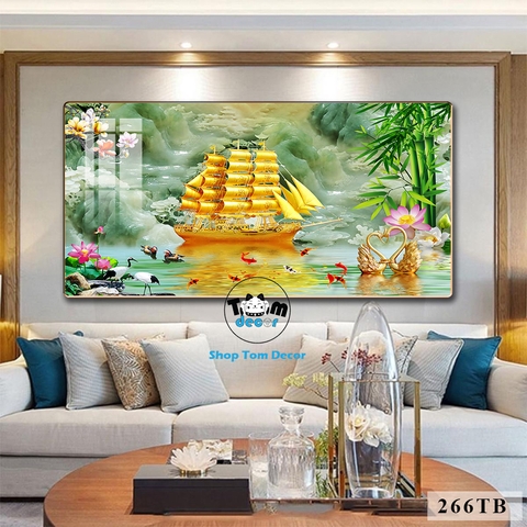 Tranh Tráng Gương Thuận Buồm Xuôi Gió Phong Thuỷ May Mắn Cho Gia Chủ - Mẫu 266TB