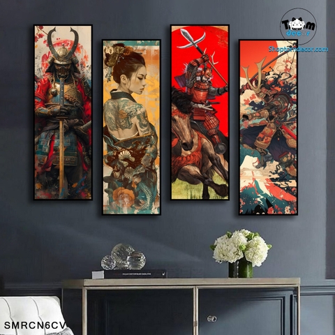 Tranh Samurai Canvas Có Khung Composite Tranh Nhật Bản Cổ Nhật - Tranh Độc Quyền Shoptomdecor Bán - SMRCN6CV