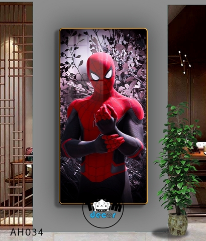 Tranh Người Nhện-Marvel-Samurai-Batman-Iron man - Tranh Tráng Gương Khổ Dọc AH034