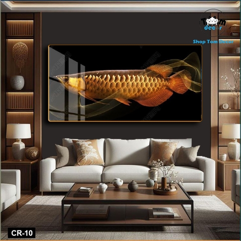 Tranh Tráng Gương Cá Rồng Phong Thủy Cao Cấp - CR10