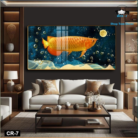 Tranh Tráng Gương Cá Rồng Phong Thủy Cao Cấp - CR07