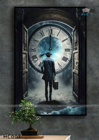 Tranh canvas hình chất trang trí tiệm tatto baber càphê - tranh canvas có khung HC007