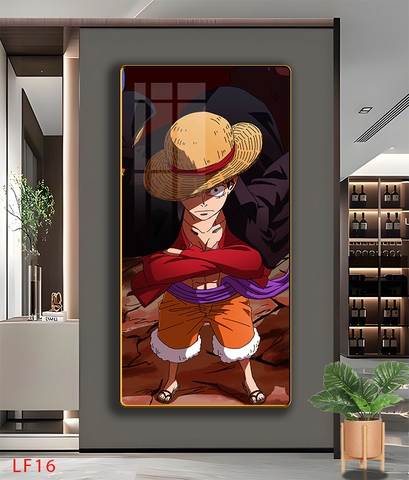 Tráng Gương ONE PIECE Tranh Dọc Luffy-Zoro-Law-Sanji - Tranh Hải Tặc - LF16