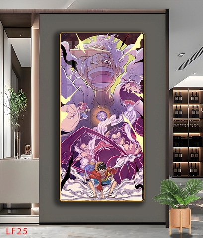 Tráng Gương ONE PIECE Tranh Dọc Luffy-Zoro-Law-Sanji - Tranh Hải Tặc - LF25