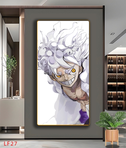 Tráng Gương ONE PIECE Tranh Dọc Luffy-Zoro-Law-Sanji - Tranh Hải Tặc - LF27