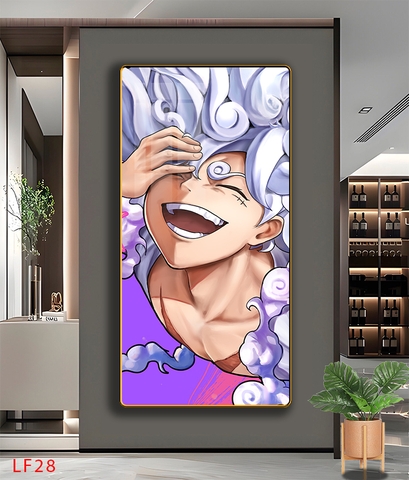 Tráng Gương ONE PIECE Tranh Dọc Luffy-Zoro-Law-Sanji - Tranh Hải Tặc - LF28