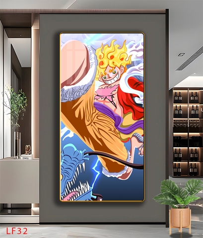 Tráng Gương ONE PIECE Tranh Dọc Luffy-Zoro-Law-Sanji - Tranh Hải Tặc - LF32