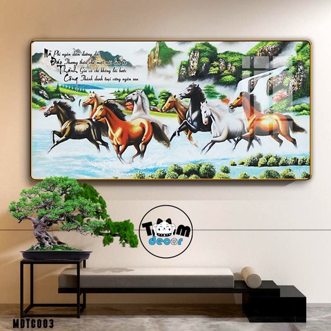 Tranh Tráng Gương Mã Đáo Thành Công - MDTC003 - Tomdecor