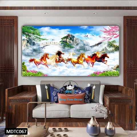 Tranh Tráng Gương Mã Đáo Thành Công - MDTC067 - Tomdecor