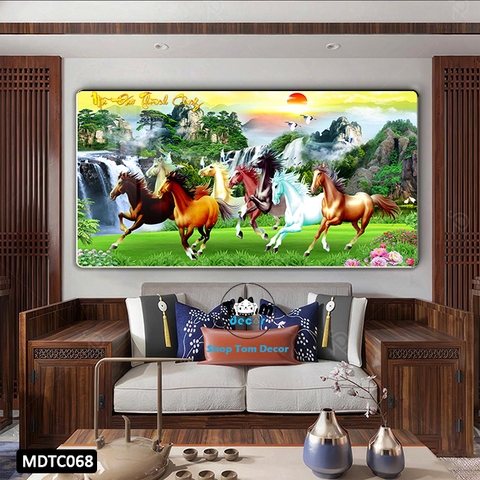 Tranh Tráng Gương Mã Đáo Thành Công - MDTC068 - Tomdecor