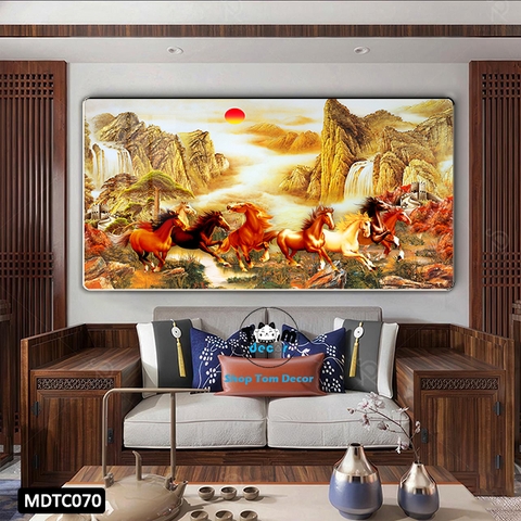 Tranh Tráng Gương Mã Đáo Thành Công - MDTC070 - Tomdecor
