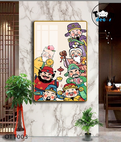 Tranh Vô Tri Ông Thần Tài Cute - OTT003