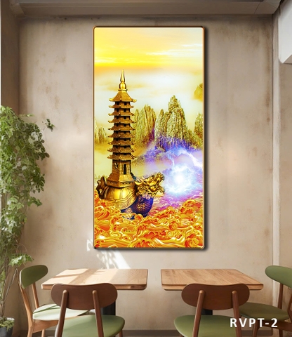 Tranh Rùa Vàng Kim Quy Phong Thuỷ Trấn An Gia Chủ Giải Tà Khí Thu Hút Vận May RVPT-2