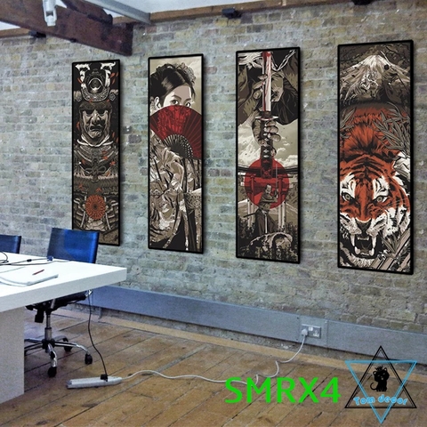 Tranh vải canvas decor quán bila,tatto,phòng game,nhà hàng,quán bia,...vv kích thước lớn