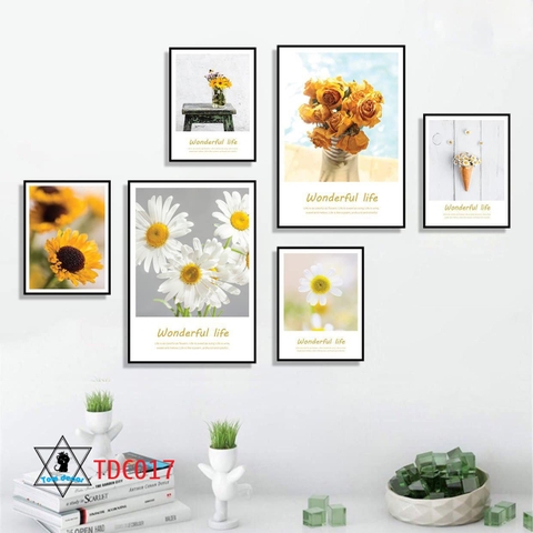 Tranh ghép 6 bức nghệ thuật decor phòng đẹp - TDC017