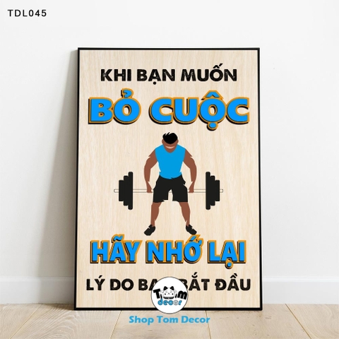 Tranh Động Lực 30x40,40x60,60x90cm Tranh Canvas Có Khung Composite Treo Tường Tranh Slogan Động Lực - TDL045