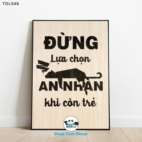 Tranh Động Lực 30x40,40x60,60x90cm Tranh Canvas Có Khung Composite Treo Tường Tranh Slogan Động Lực - TDL046