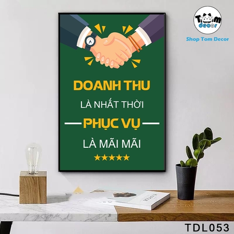 Tranh Động Lực 30x40,40x60,60x90cm Tranh Canvas Có Khung Composite Treo Tường Tranh Slogan Động Lực - TDL053