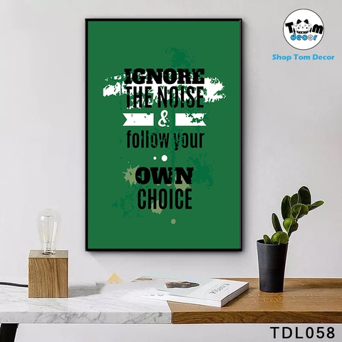 Tranh Động Lực 30x40,40x60,60x90cm Tranh Canvas Có Khung Composite Treo Tường Tranh Slogan Động Lực - TDL058