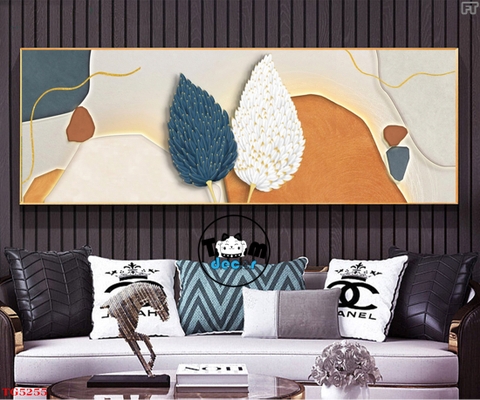 Tranh Trừu Tượng Tráng Gương Khổ Ngang Mẫu Hiện Đại - TG5255