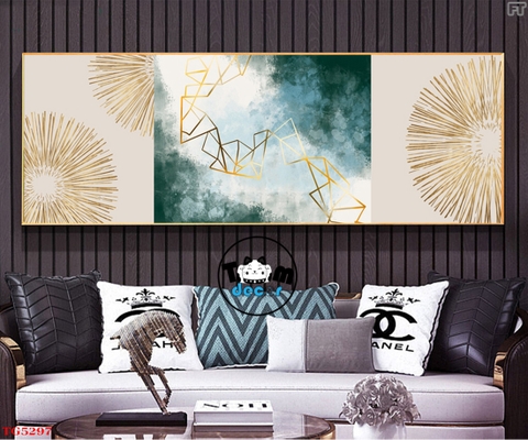Tranh Trừu Tượng Tráng Gương Khổ Ngang Mẫu Hiện Đại - TG5297