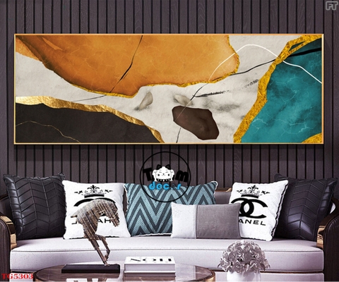 Tranh Trừu Tượng Tráng Gương Khổ Ngang Mẫu Hiện Đại - TG5303