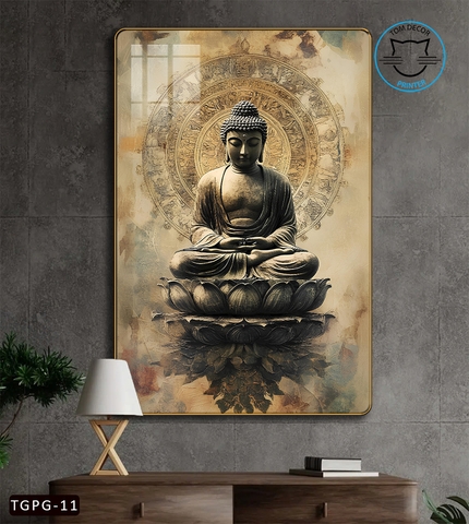 Tranh Tráng Gương Phật Giáo Phật Bình An Tranh Tráng Gương Cao Cấp - TGPG11