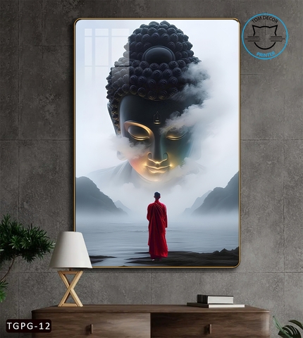 Tranh Tráng Gương Phật Giáo Phật Bình An Tranh Tráng Gương Cao Cấp - TGPG12