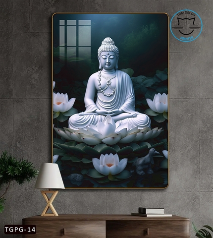 Tranh Tráng Gương Phật Giáo Phật Bình An Tranh Tráng Gương Cao Cấp - TGPG14