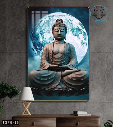 Tranh Tráng Gương Phật Giáo Phật Bình An Tranh Tráng Gương Cao Cấp - TGPG15