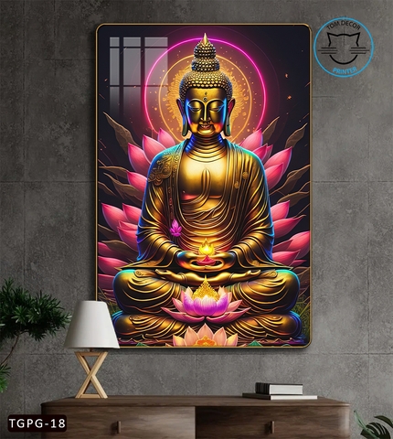 Tranh Tráng Gương Phật Giáo Phật Bình An Tranh Tráng Gương Cao Cấp - TGPG18