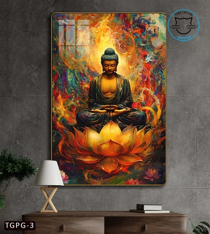 Tranh Tráng Gương Phật Giáo Phật Bình An Tranh Tráng Gương Cao Cấp - TGPG3