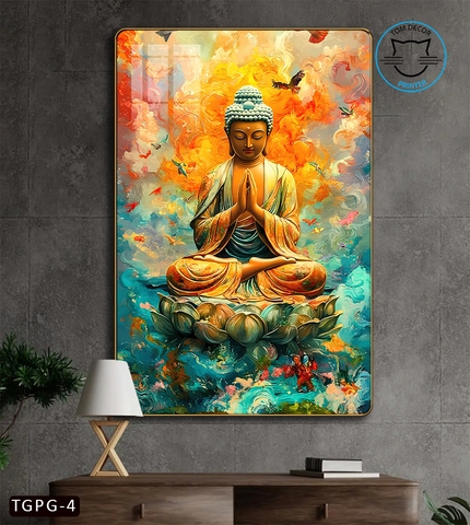 Tranh Tráng Gương Phật Giáo Phật Bình An Tranh Tráng Gương Cao Cấp - TGPG4