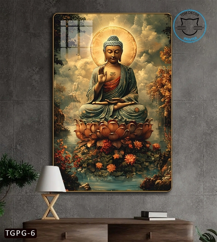Tranh Tráng Gương Phật Giáo Phật Bình An Tranh Tráng Gương Cao Cấp - TGPG6
