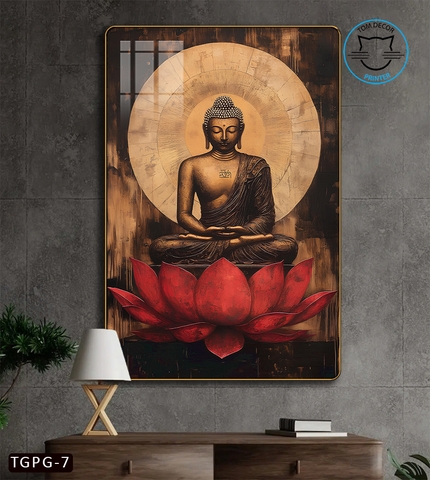 Tranh Tráng Gương Phật Giáo Phật Bình An Tranh Tráng Gương Cao Cấp - TGPG7