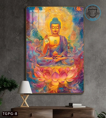 Tranh Tráng Gương Phật Giáo Phật Bình An Tranh Tráng Gương Cao Cấp - TGPG8