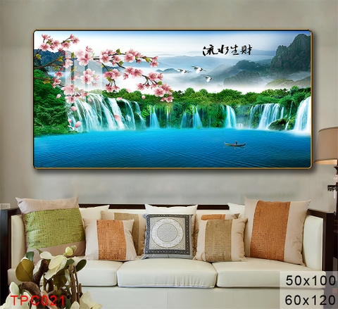 Tranh Sơn Thuỷ Tranh Phong Cảnh Cao Cấp Tranh Tráng Gương,Tranh Canvas - TPC021