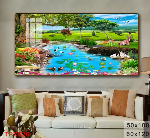 Tranh Sơn Thuỷ Tranh Phong Cảnh Cao Cấp Tranh Tráng Gương,Tranh Canvas - TPC026