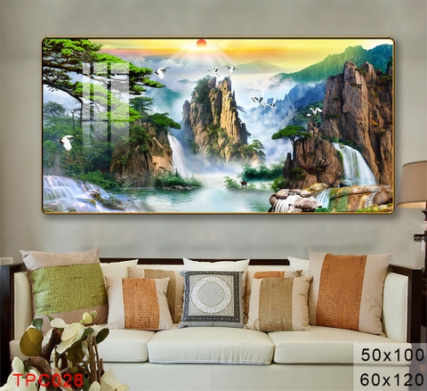 Tranh Sơn Thuỷ Tranh Phong Cảnh Cao Cấp Tranh Tráng Gương,Tranh Canvas - TPC030