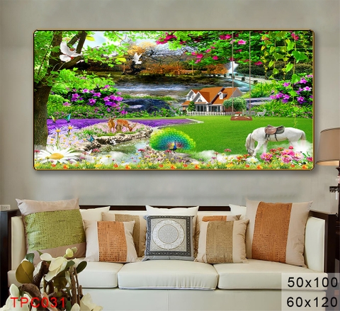 Tranh Sơn Thuỷ Tranh Phong Cảnh Cao Cấp Tranh Tráng Gương,Tranh Canvas - TPC031