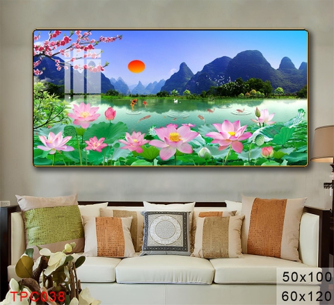 Tranh Sơn Thuỷ Tranh Phong Cảnh Cao Cấp Tranh Tráng Gương,Tranh Canvas - TPC038
