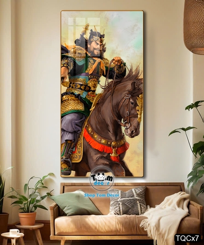 Tranh Quan Công,Quan Vũ Tranh Tráng Gương Cao Cấp Có Khùng Treo Tường - TQCx7
