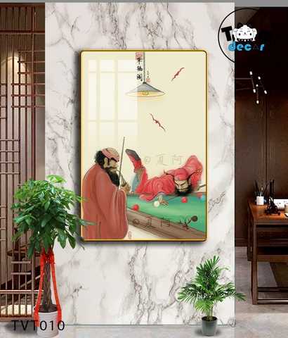 Tranh Vô Tri Chung Quỳ Đánh Bida - TVT010