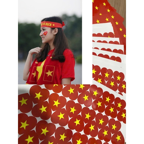 Bán Sỉ Tem Nhãn Sticker Cờ Việt Nam Số Lượng Lớn Giá Rẻ Sỉ Theo Khổ A4 Gồm 56 Tem