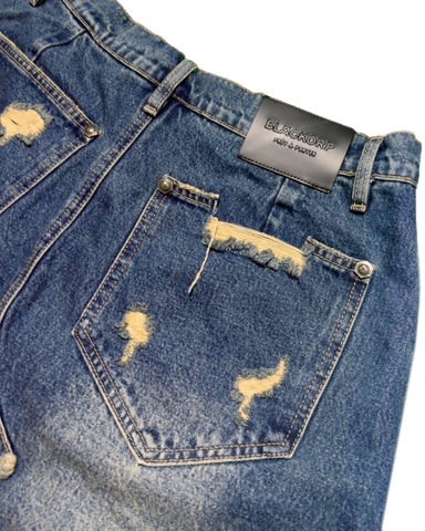 BAGGY SHORTS RAW DENIM