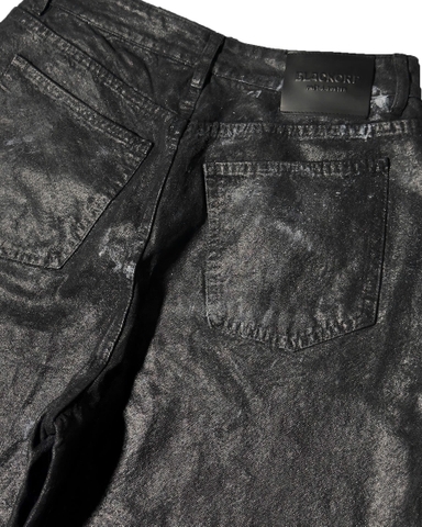 Muddy coated wide pants