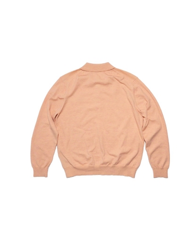 KNIT POLO LONGSLEEVE RED WINE