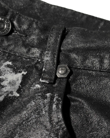 Muddy coated wide pants