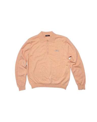 KNIT POLO LONGSLEEVE RED WINE